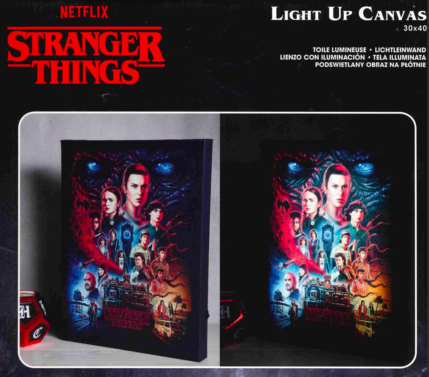 Canva lumineux stranger things