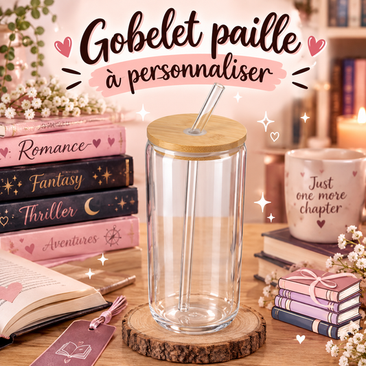Gobelet paille à personnaliser