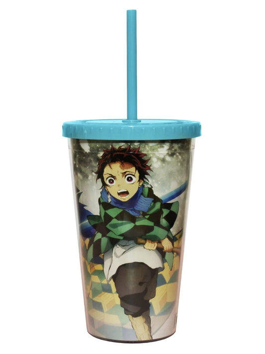 Gobelet avec paille demon slayer