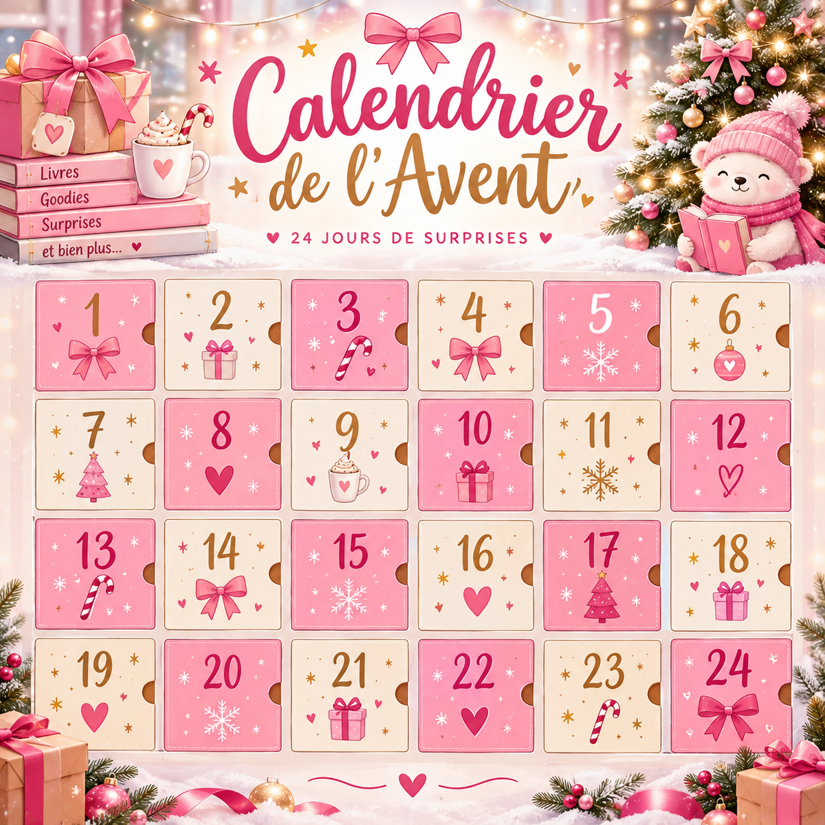 Calendrier de l'avent disney 24 cases